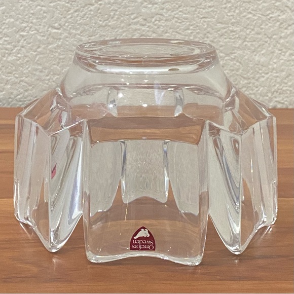 Vintage Orrefors Sweden Signed LH 1384-121 Lars Hellsten 6” Corona Crystal Bowl - Picture 12 of 16